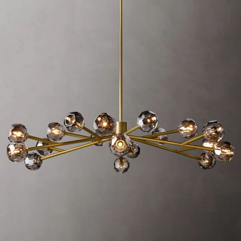 Kelly Glass Round Chandelier 60''-Fullstarlighting