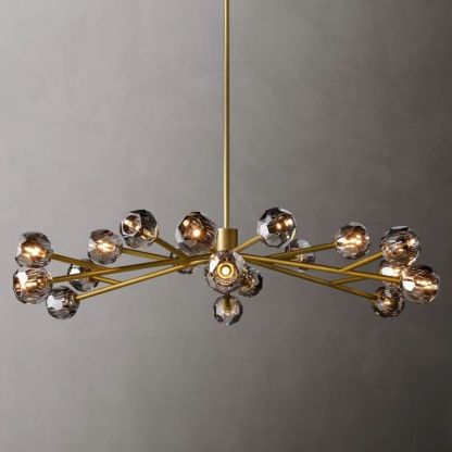 Kelly Glass Round Chandelier 60''-Fullstarlighting