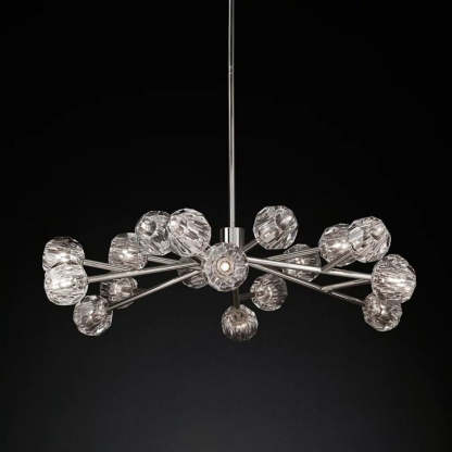 Kelly Glass Round Chandelier 48''-Fullstarlighting