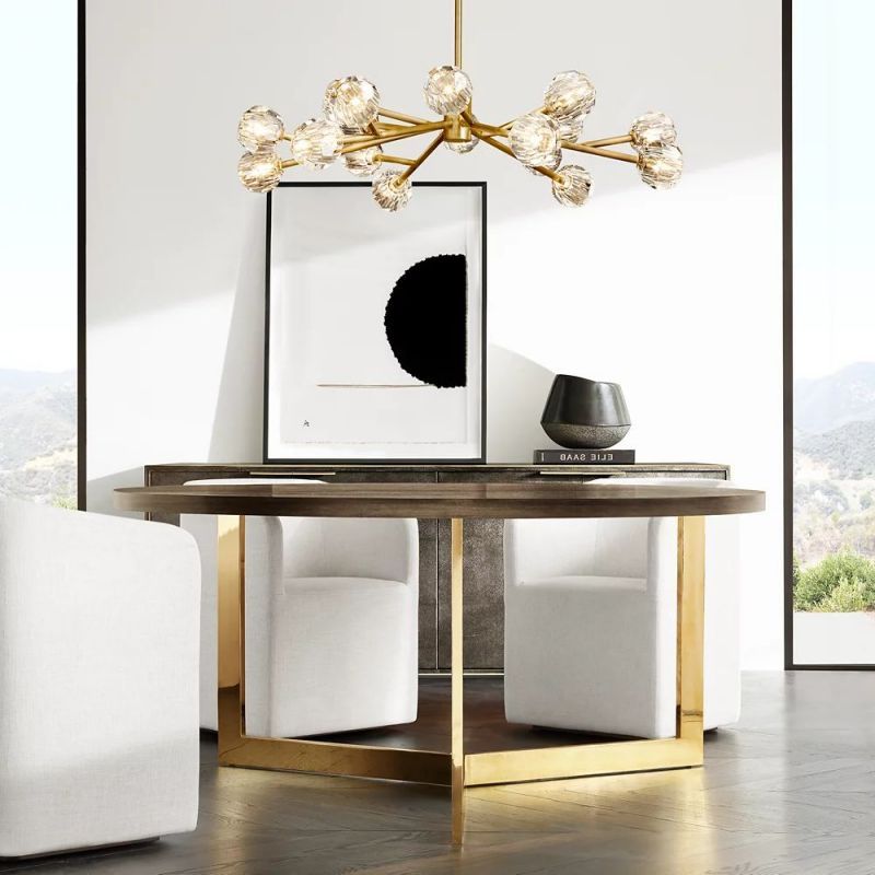 Kelly Glass Round Chandelier 60''