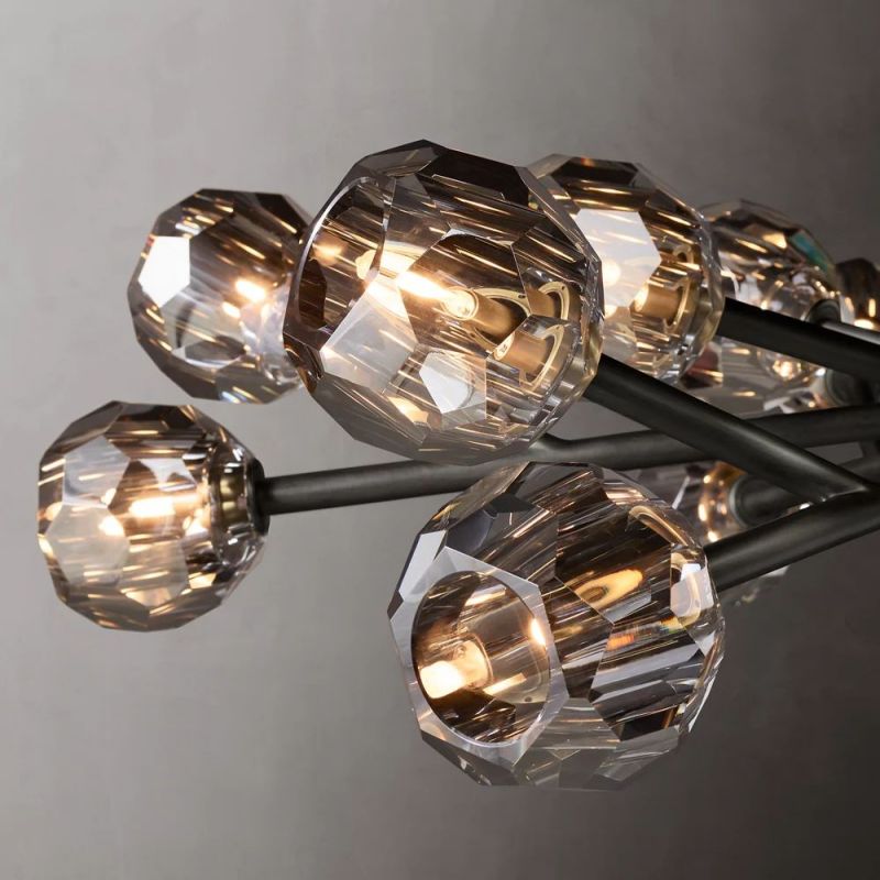 Kelly Glass Round Chandelier 48''-Fullstarlighting