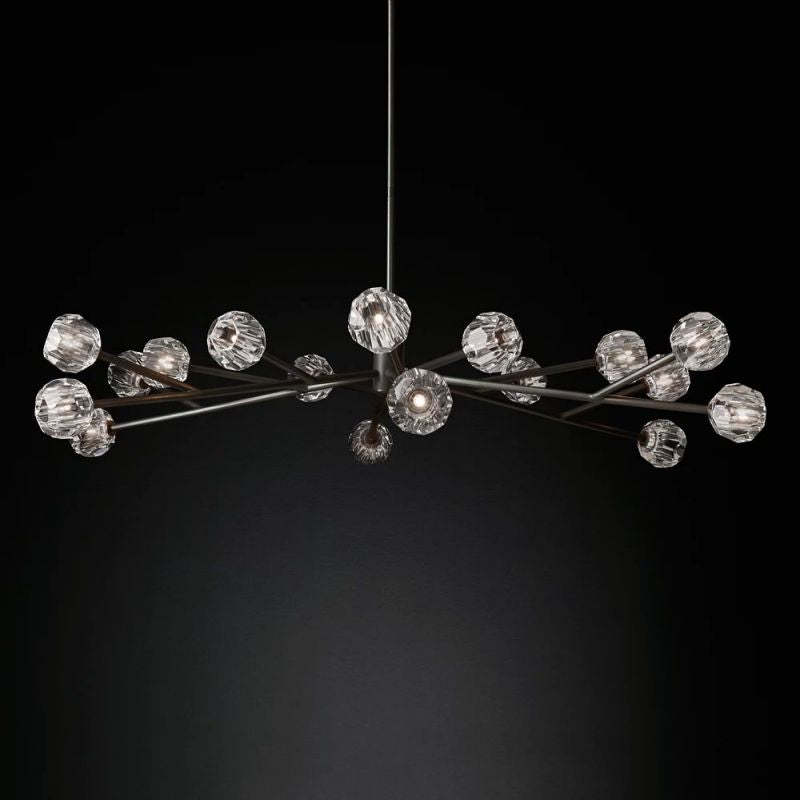 Kelly Glass Round Chandelier 72''-Fullstarlighting