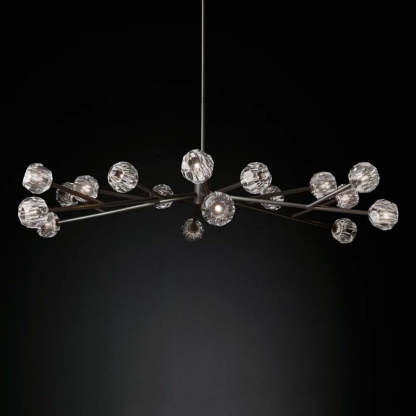 Kelly Glass Round Chandelier 72''-Fullstarlighting