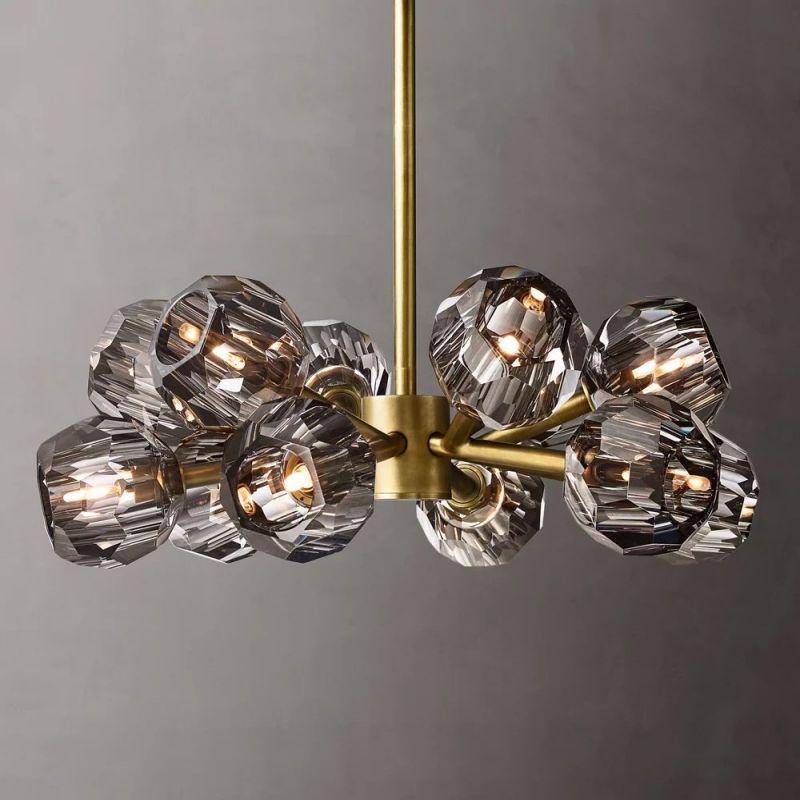 Kelly Glass Round Chandelier 24''-Fullstarlighting