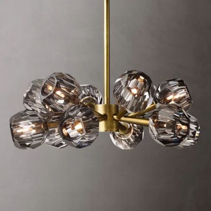 Kelly Glass Round Chandelier 24''-Fullstarlighting