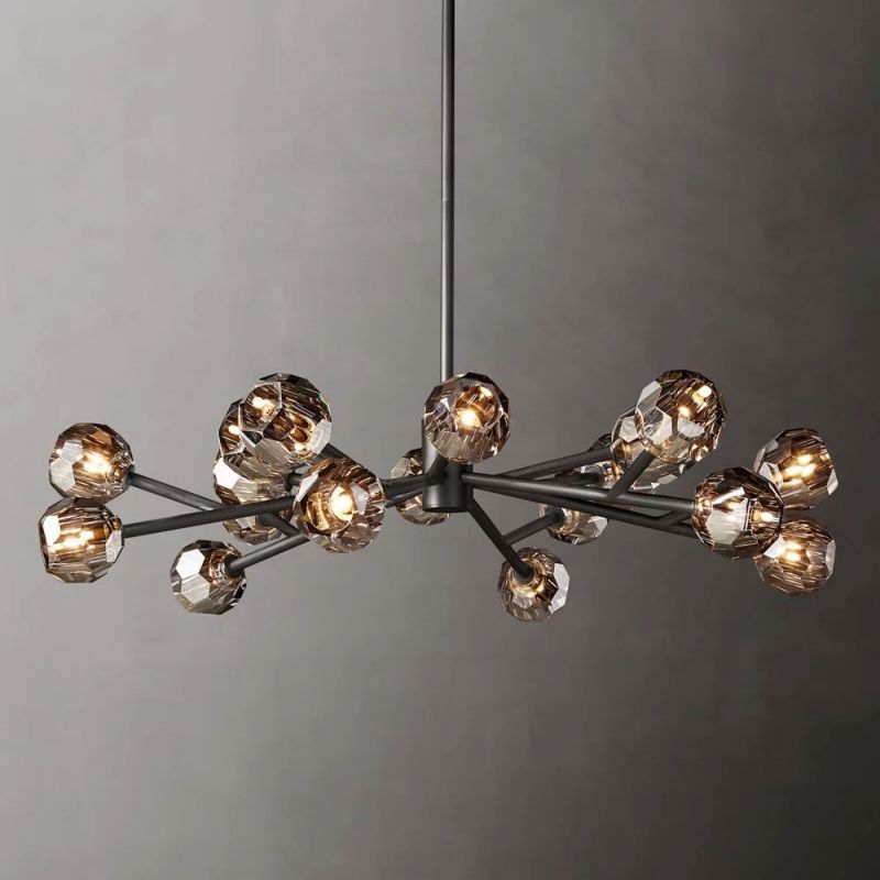 Kelly Glass Round Chandelier 48''