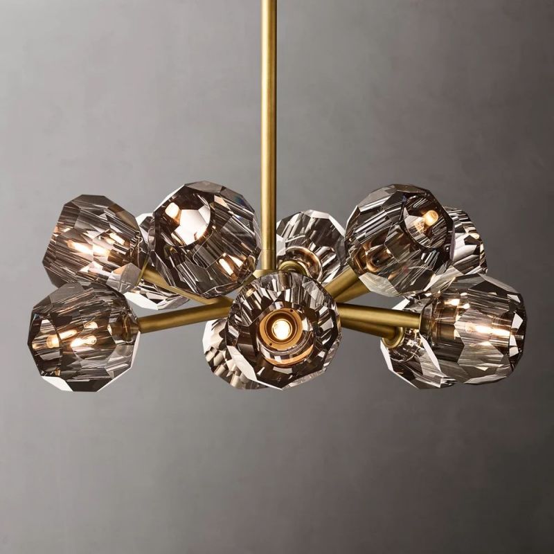 Kelly Glass Round Chandelier 24''-Fullstarlighting