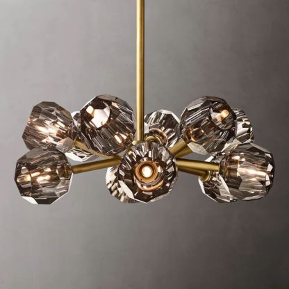 Kelly Glass Round Chandelier 24''-Fullstarlighting