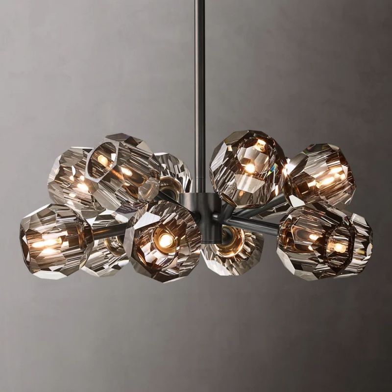 Kelly Glass Round Chandelier 24''