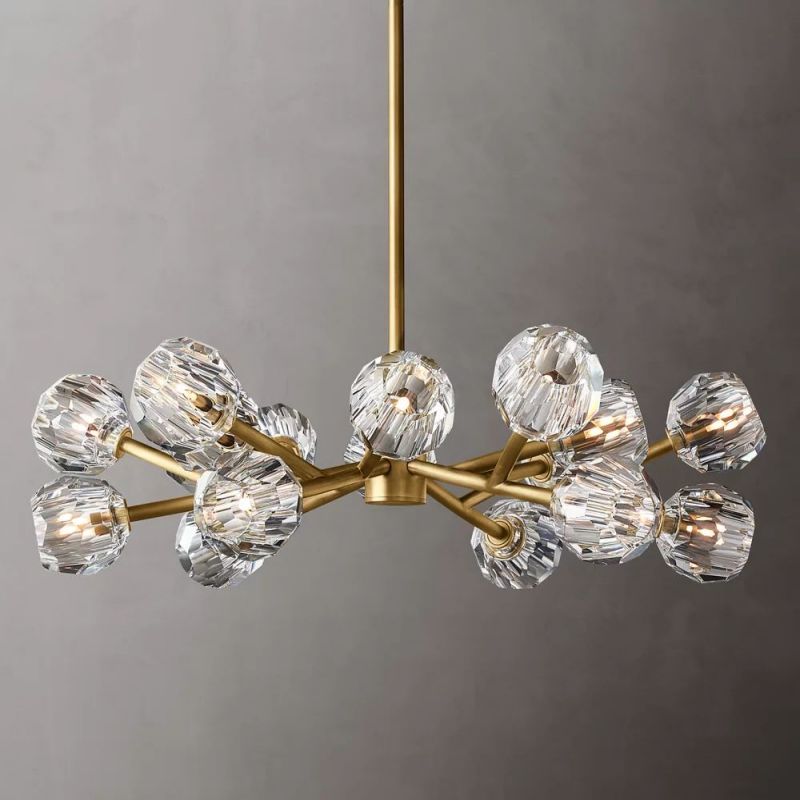 Kelly Glass Round Chandelier 36''-Fullstarlighting