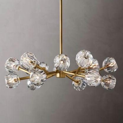 Kelly Glass Round Chandelier 36''-Fullstarlighting