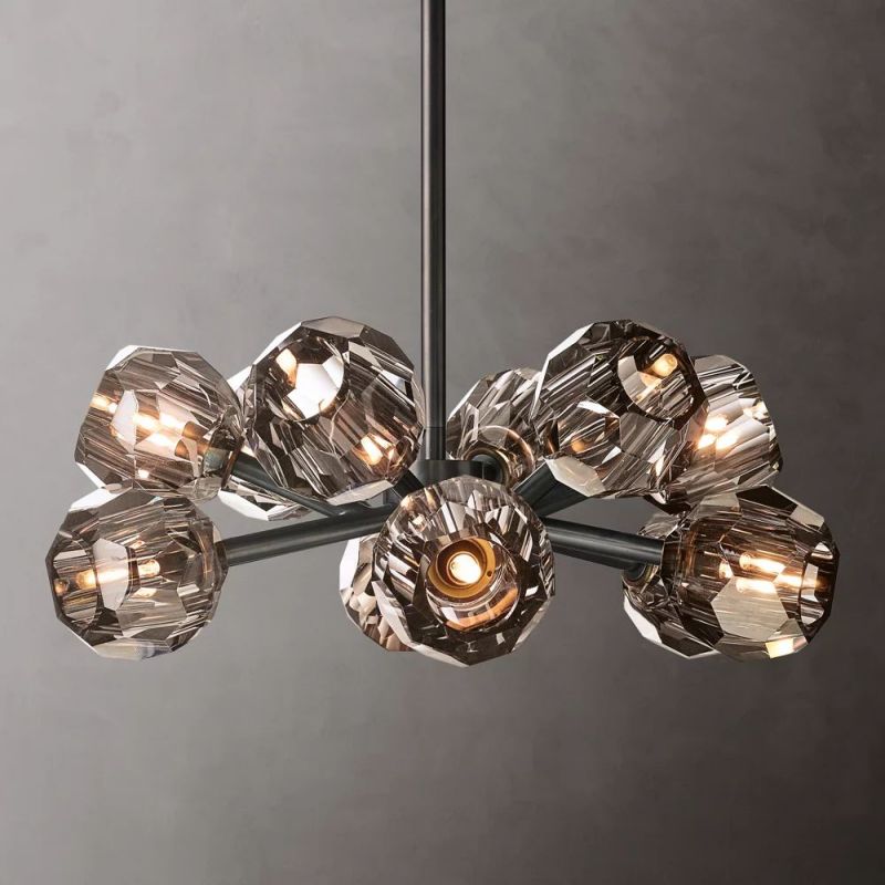 Kelly Glass Round Chandelier 24''-Fullstarlighting