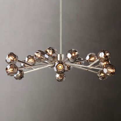 Kelly Glass Round Chandelier 48''-Fullstarlighting