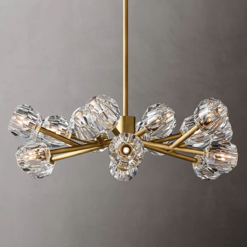 Kelly Glass Round Chandelier 36''-Fullstarlighting
