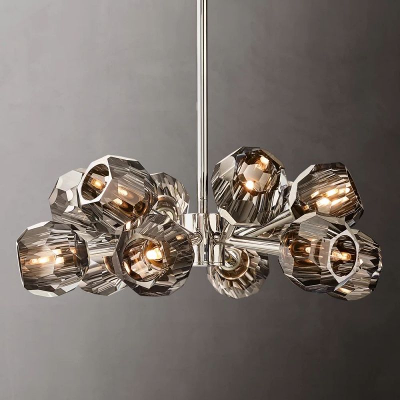 Kelly Glass Round Chandelier 24''-Fullstarlighting