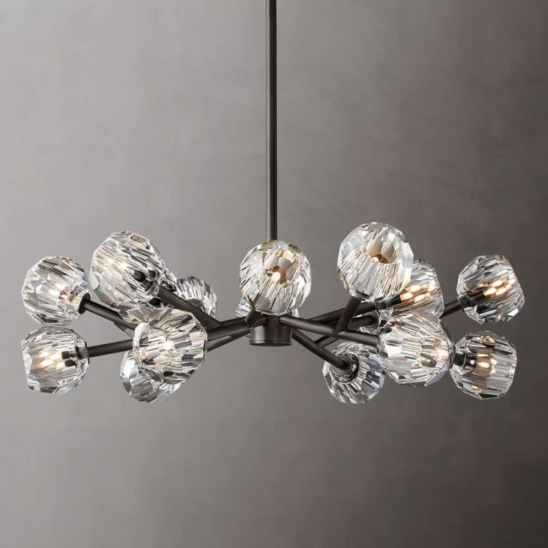 Kelly Glass Round Chandelier 36''