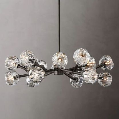Kelly Glass Round Chandelier 36''-Fullstarlighting