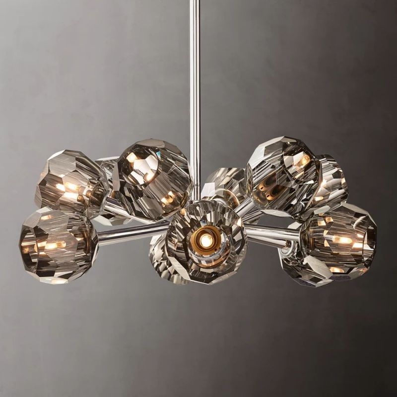 Kelly Glass Round Chandelier 24''-Fullstarlighting