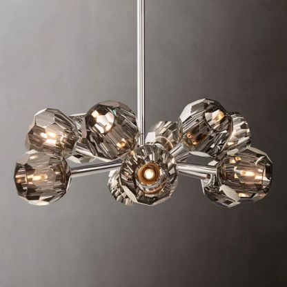 Kelly Glass Round Chandelier 24''-Fullstarlighting