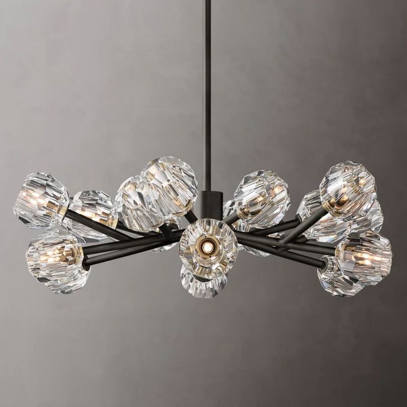 Kelly Glass Round Chandelier 36''
