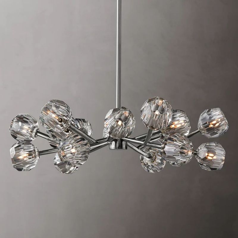 Kelly Glass Round Chandelier 36''-Fullstarlighting