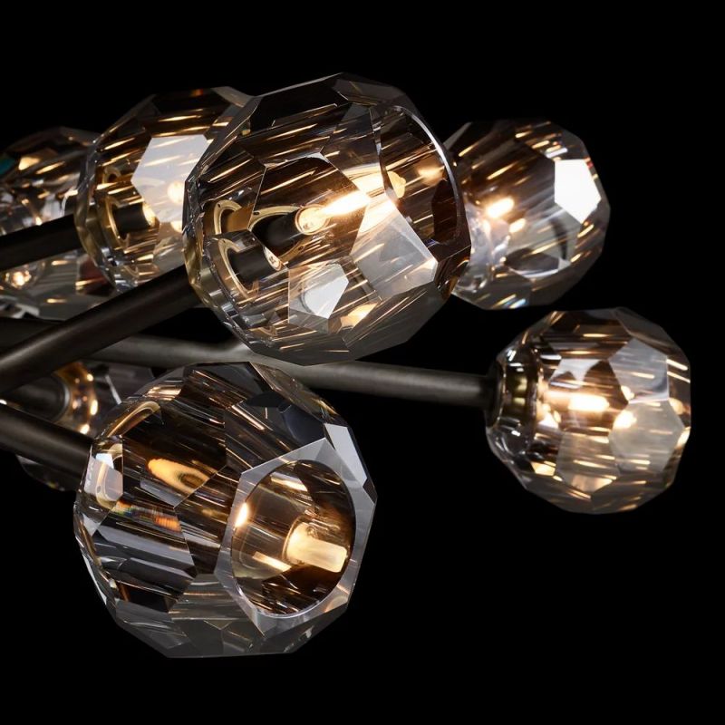 Kelly Glass Oval Chandelier 72''-Fullstarlighting
