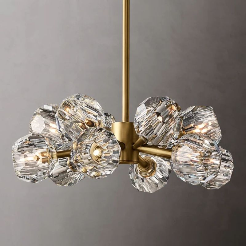 Kelly Glass Round Chandelier 24''-Fullstarlighting