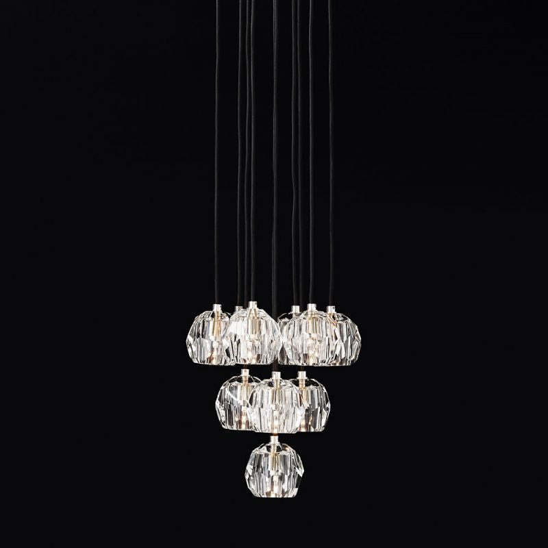 Kelly Glass Round Cluster Chandelier 14''-Fullstarlighting