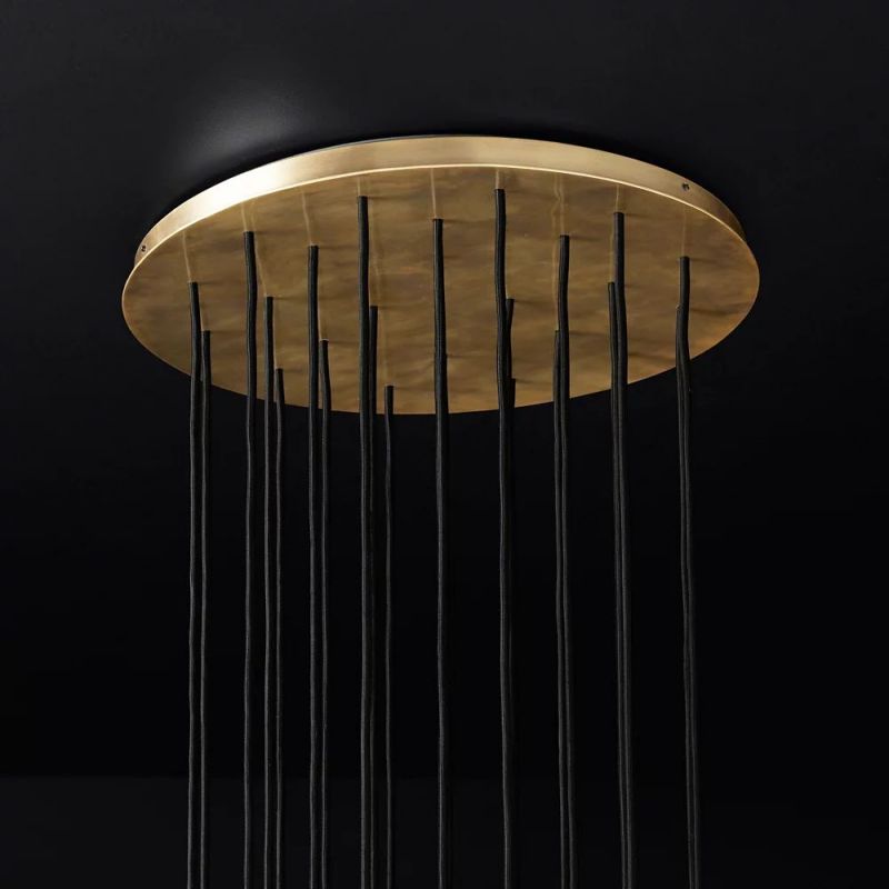 Kelly Glass Round Cluster Chandelier 24"-Fullstarlighting