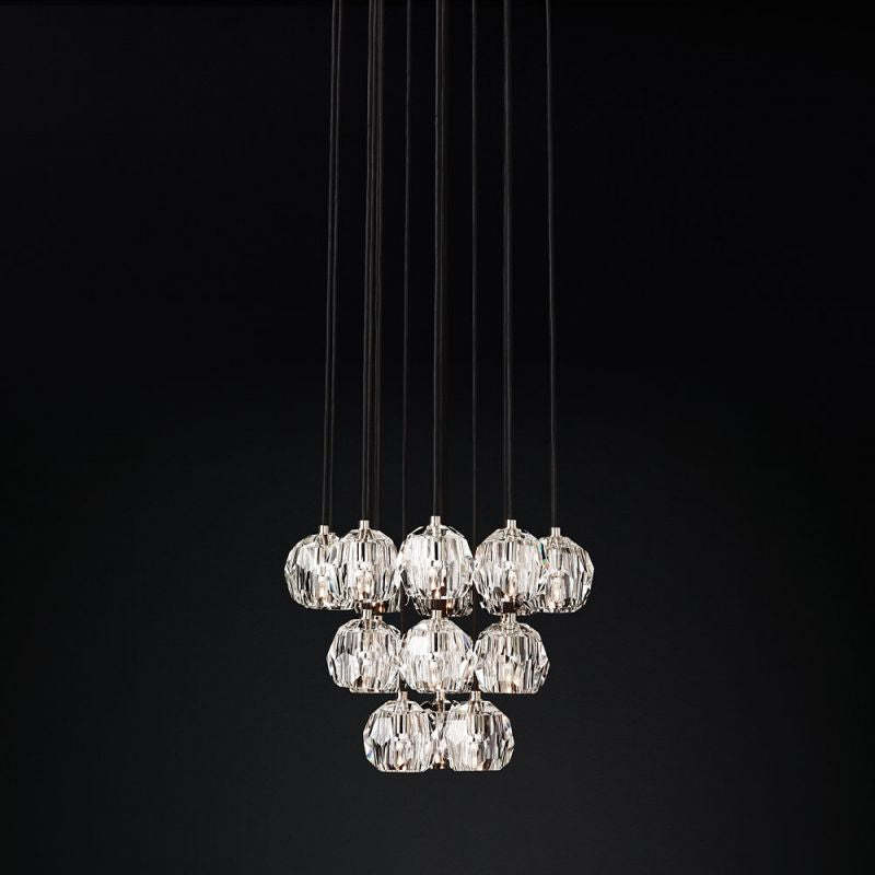 Kelly Glass Round Cluster Chandelier 19''-Fullstarlighting