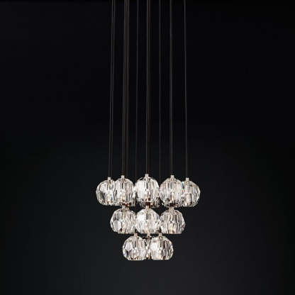 Kelly Glass Round Cluster Chandelier 19''-Fullstarlighting