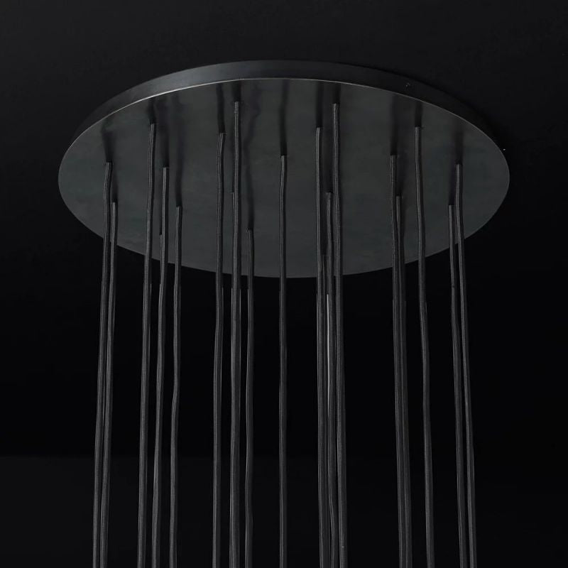 Kelly Glass Round Cluster Chandelier 24"-Fullstarlighting