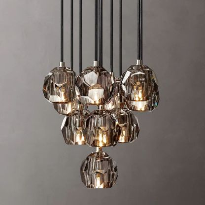 Kelly Glass Round Cluster Chandelier 14''-Fullstarlighting
