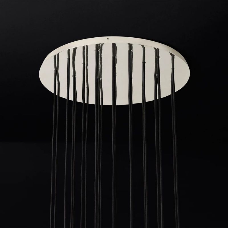 Kelly Glass Round Cluster Chandelier 24"-Fullstarlighting