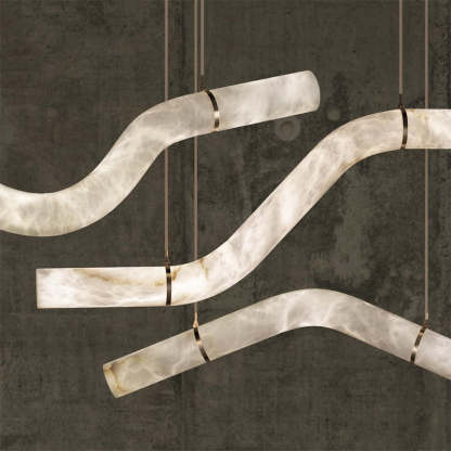 Simplicity Alabaster Pendant Lights-Fullstarlighting