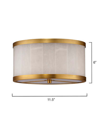 Small Upsala Alabaster Flush Mount Ceiling Light-Fullstarlighting
