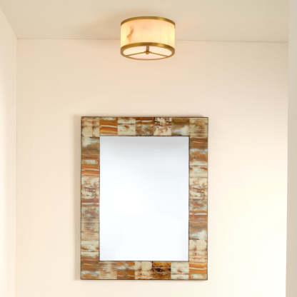 Small Upsala Alabaster Flush Mount Ceiling Light-Fullstarlighting