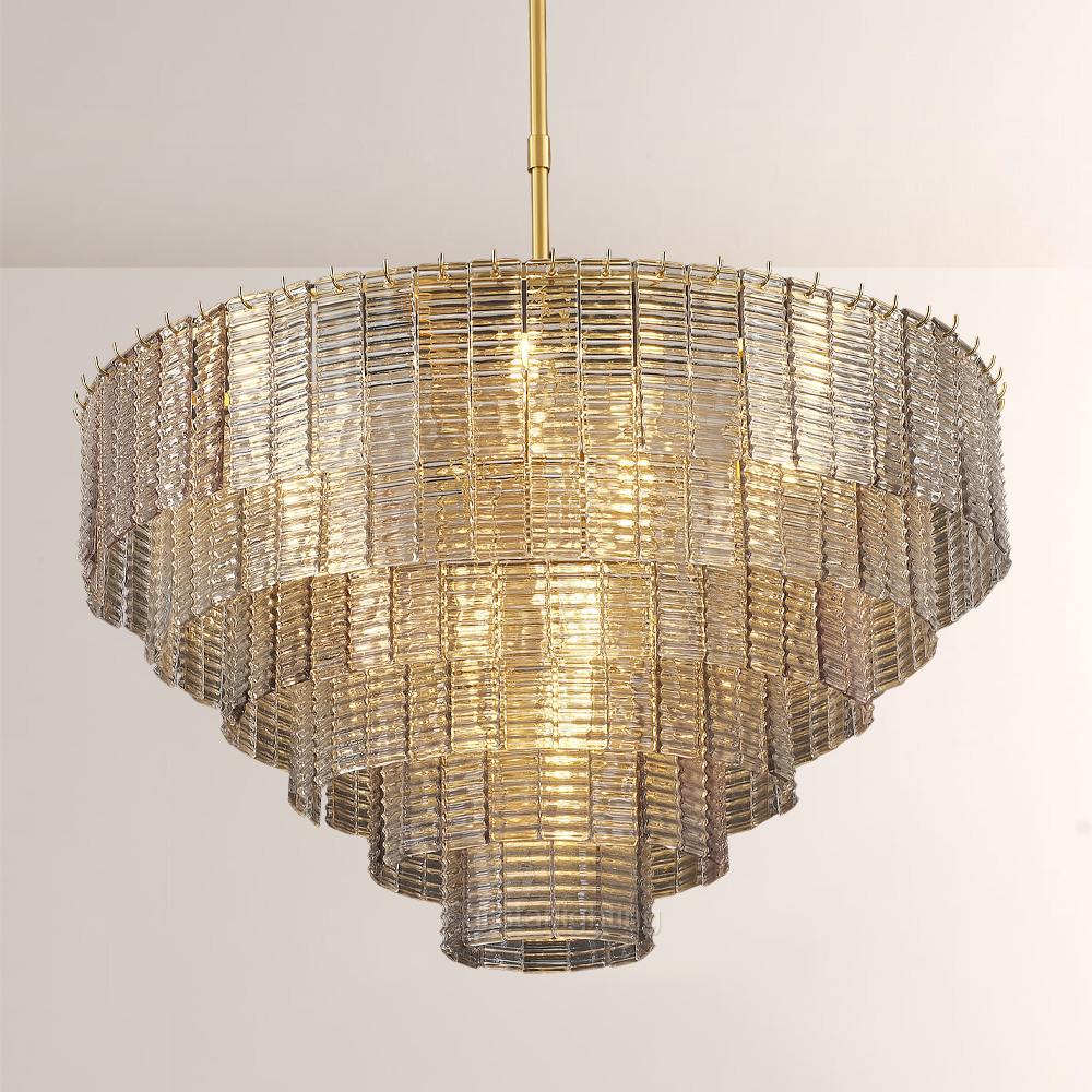 Chan Smoke Round Chandelier 41"