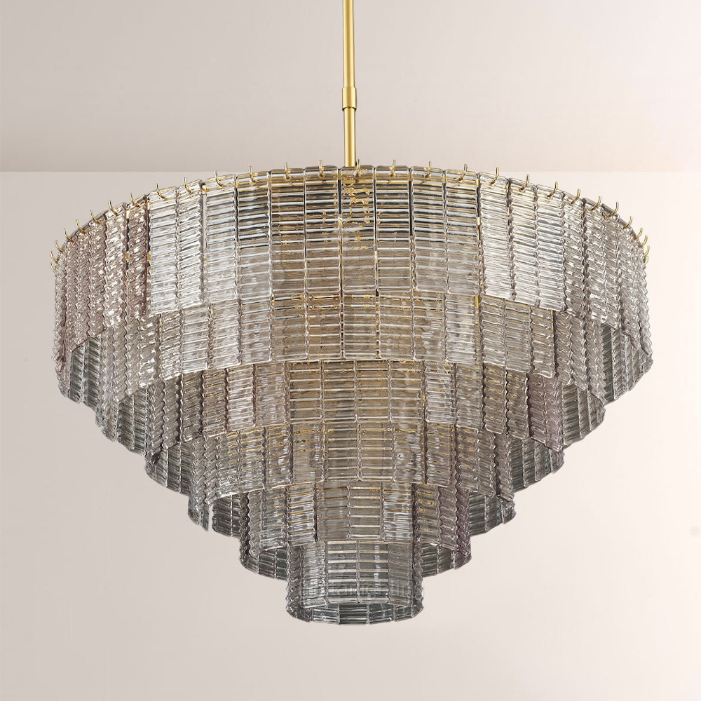 Chan Smoke Round Chandelier 41"