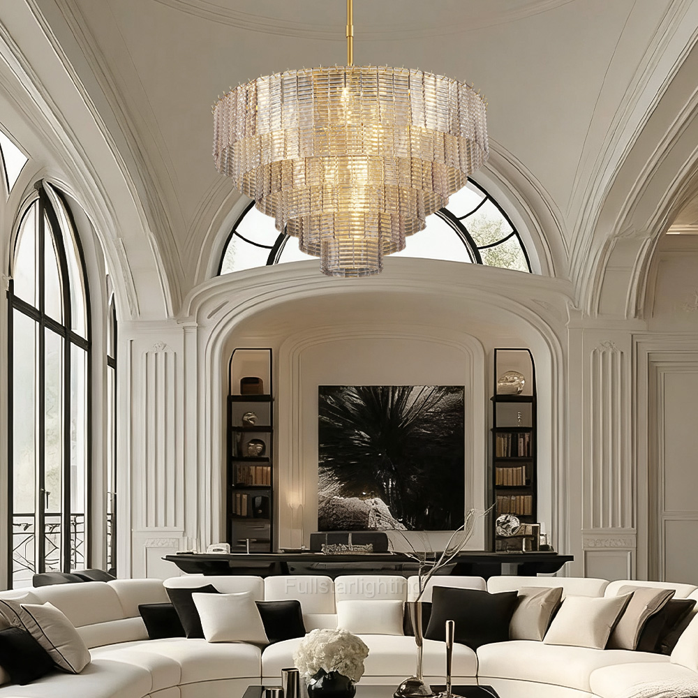Chan Smoke Round Chandelier 41"