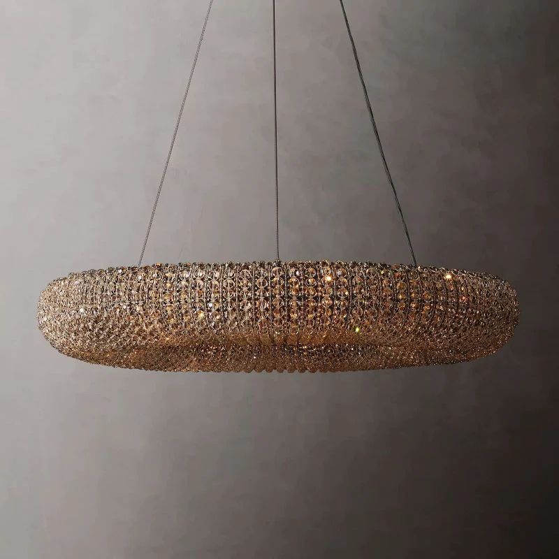 Sparkle Crystal Round LED Chandelier 32"