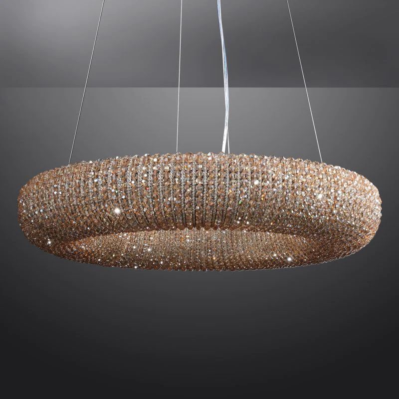 Sparkle Crystal Round LED Chandelier 41"-Fullstarlighting