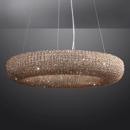 Sparkle Crystal Round LED Chandelier 41"-Fullstarlighting