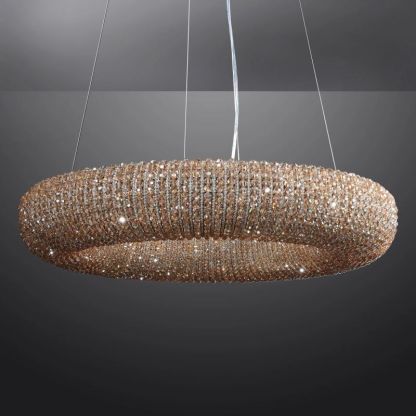 Sparkle Crystal Round LED Chandelier 59"-Fullstarlighting