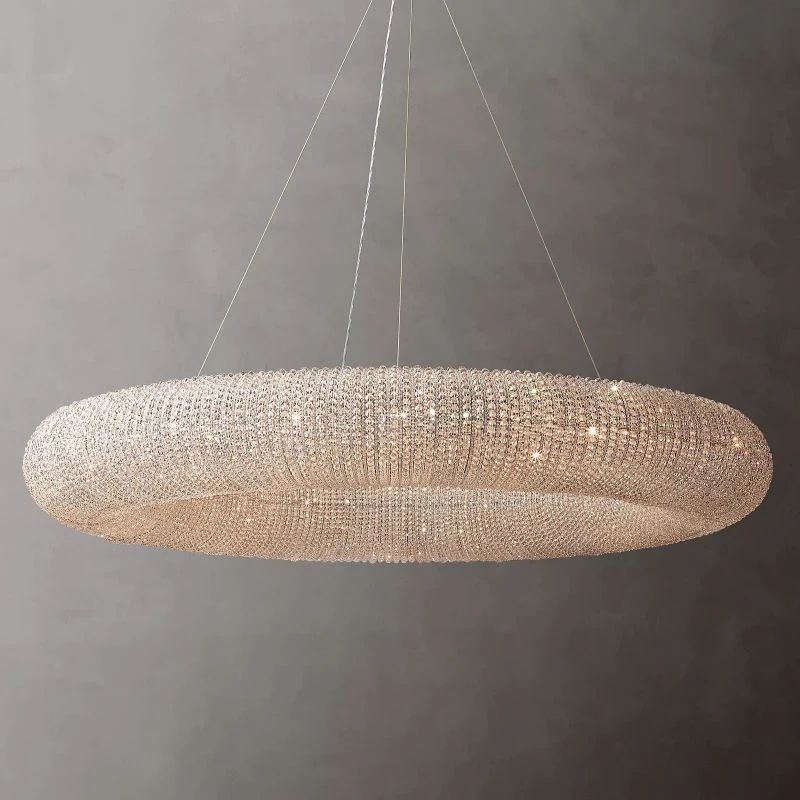 Sparkle Crystal Round LED Chandelier 59"-Fullstarlighting