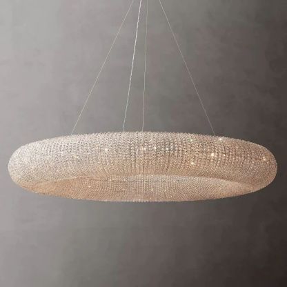 Sparkle Crystal Round LED Chandelier 59"-Fullstarlighting