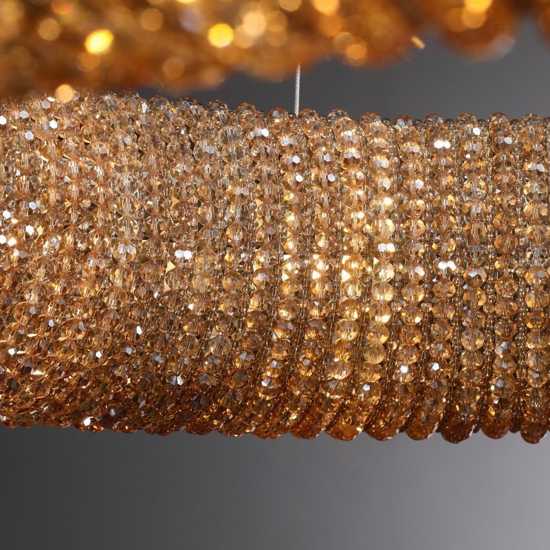 Sparkle Crystal Round LED Chandelier 41"