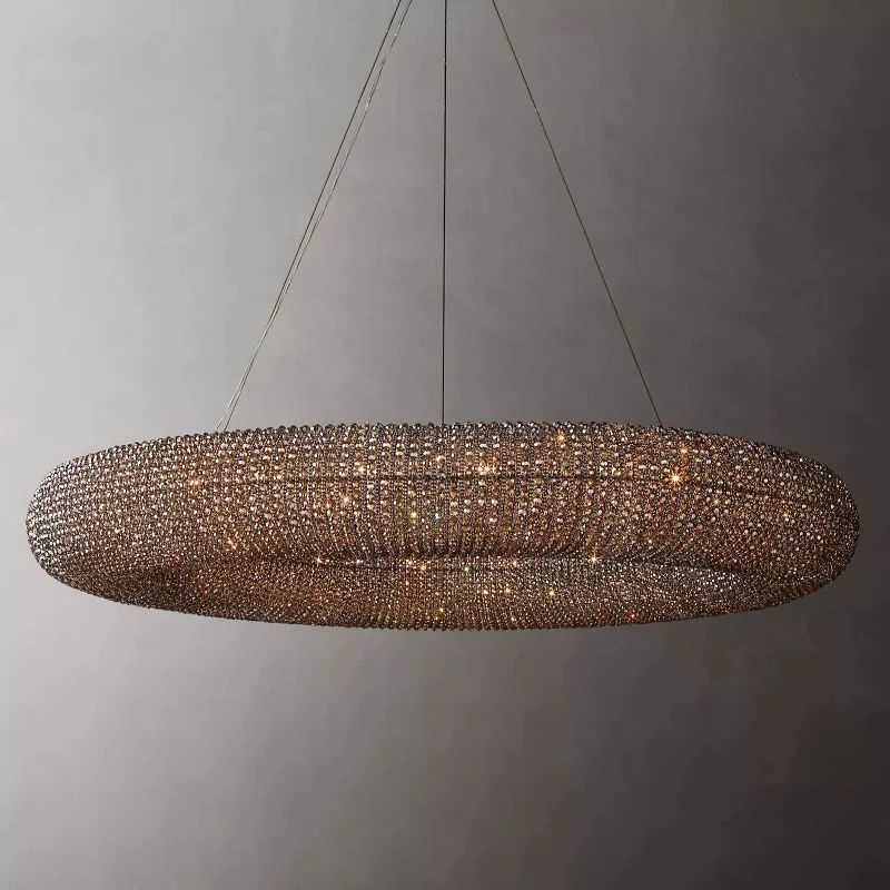 Sparkle Crystal Round LED Chandelier 59"-Fullstarlighting