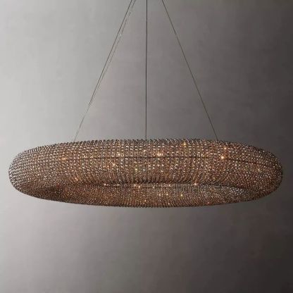 Sparkle Crystal Round LED Chandelier 59"-Fullstarlighting