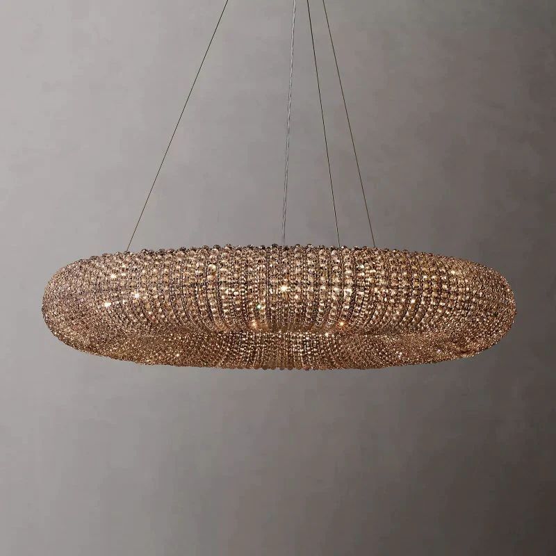 Sparkle Crystal Round LED Chandelier 41"